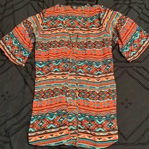 Rue21 Aztec Printed Mesh Cardigan (Sz M)